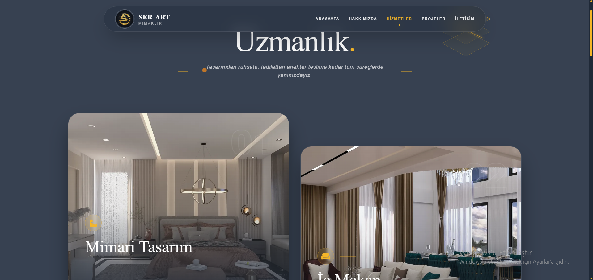 Ser-Art Mimarlık Kurumsal Sayfa